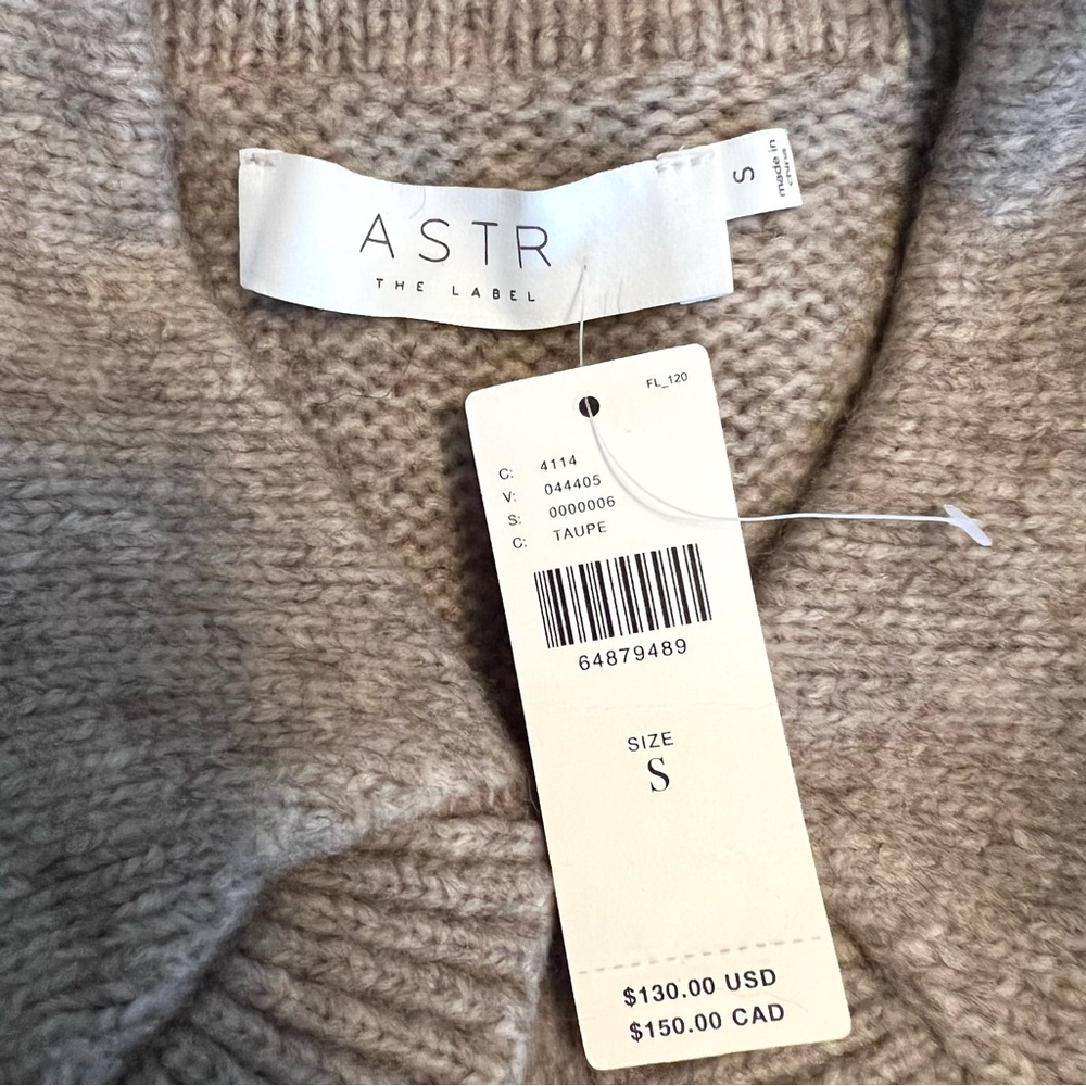 NWT Anthropologie ASTR The Label Collared Puff-Sleeved Sweater - Picture 8 of 9